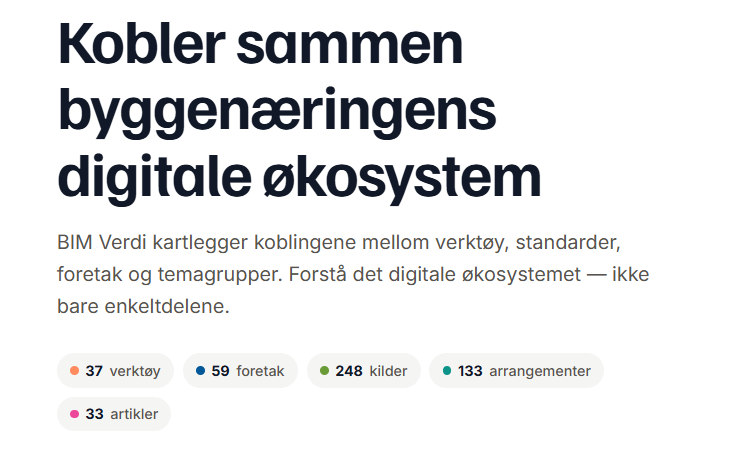 17. juni ’26: 30 min intro om BIM Verdi som økosystem og markedsplass for digitalisering i bygg, anlegg og eiendom