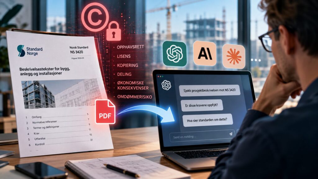 Har du lov til å laste standarden din opp i ChatGPT?